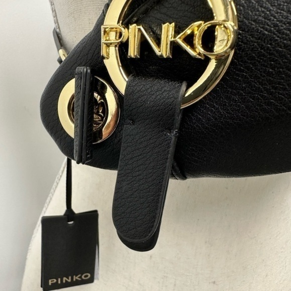 Pinko Black Leather Belt Bag Fanny Pack Pouch NWT $599 - Picture 7 of 9